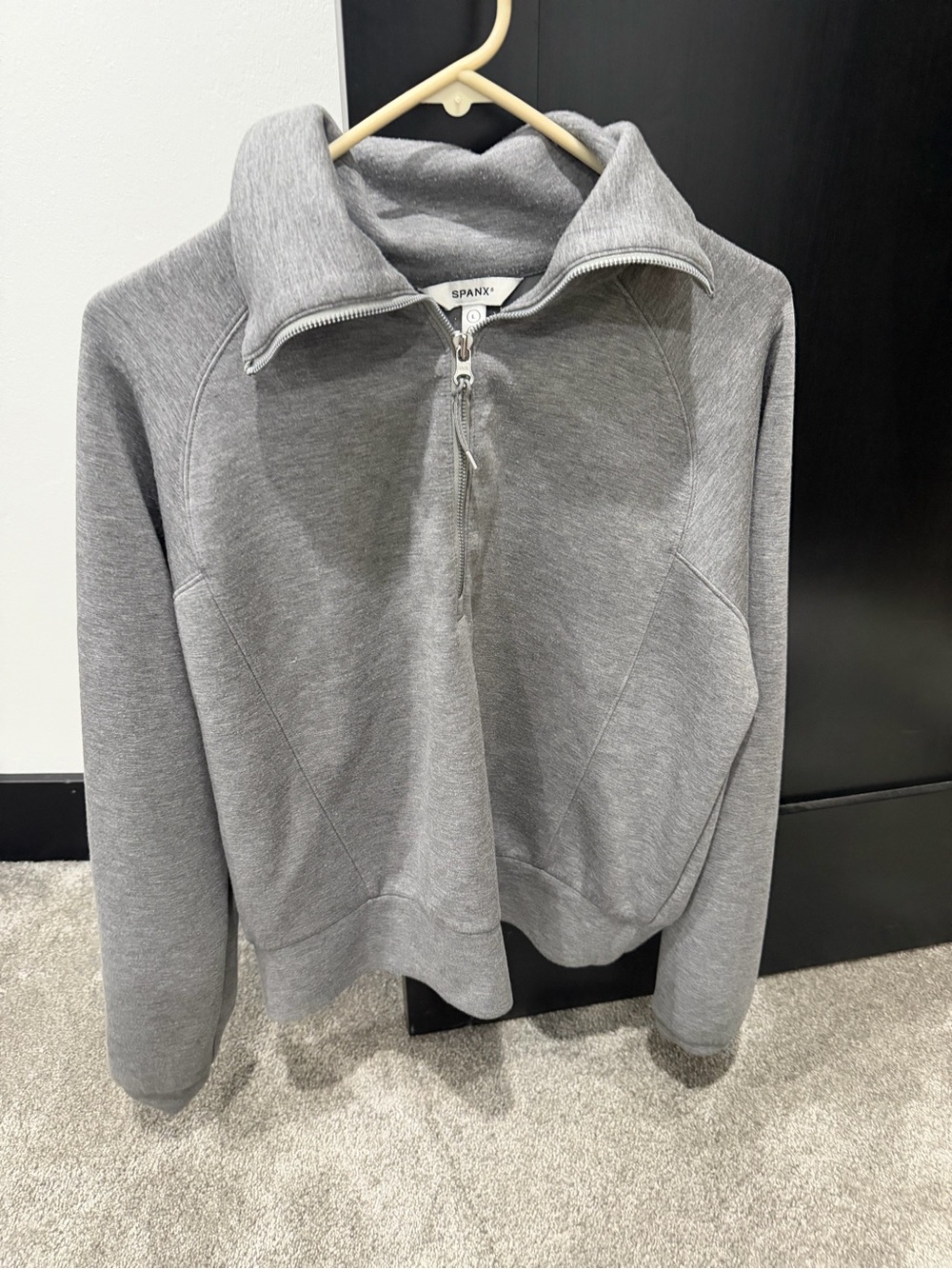 SPANX Women’s Grey Quarter-Zip Sweatshirt